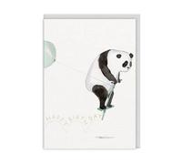 Ohh Deer Biglietto Di Auguri 'panda Happy Birthday' A6 (152 X 112 X 1,5 Mm), Grigio Pastello/Bianco