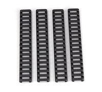 Ohhunt Lot de 4 rails en caoutchouc pour carabine Weaver Picatinny Noir 20 mm