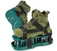 OHIFAN Chaussures aérateur de pelouse avec base à ressort, outil pneumatique d'aération, aérateur de sol, sangles réglables, nettoyage automatique des chaussures d'aération de la saleté pour cour