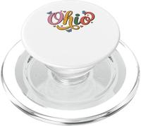Ohio Butterfly Script Cute Girl State Pride, Women & Kids PopSockets PopGrip pour MagSafe
