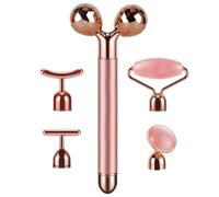 Ohio Eur Facial Gua Sha À Rouleau 3d,Baguette De Beauté 5 En 1,Or 24k,Vibration Électrique,Quartz Rose,Lifting Du Visage,Corps,Visage,Diversifier - Type Without Box