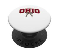 Ohio Leopard Bow Girl State Pride Trendy Design PopSockets PopGrip Adhésif