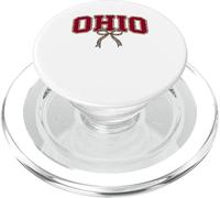 Ohio Leopard Bow Girl State Pride Trendy Design PopSockets PopGrip pour MagSafe