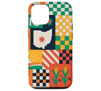 Ohio Patchwork Quilt Modern Midwest Pride Vintage Inspired Coque pour iPhone 12/12 Pro