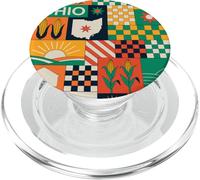 Ohio Patchwork Quilt Modern Midwest Pride Vintage Inspired PopSockets PopGrip pour MagSafe