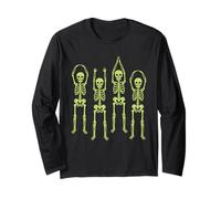 Ohio Skeleton Halloween Retro Vintage Aesthetic Graphic Manche Longue