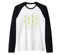 Ohio Skeleton Halloween Retro Vintage Aesthetic Graphic Manche Raglan