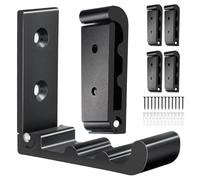 OHIYO Lot de 6 crochets pliants noirs pour suspendre manteaux, serviettes, cintres, chapeaux, sacs à dos, crochets de sac pour mur, crochets pliants ondulés