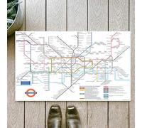 OHJEAJDS Tapis 50x80 cm,Super Absorbant Sèche Rapide,Tapis de Bain pour Portes de Salle de Bain,Salon,Schéma des Stations du métro de Moscou dans Le Vecteur. Les Noms des statio,