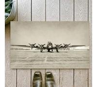 OHJEAJDS Tapis 60x100cm,Super Absorbant Sèche Rapide,Tapis de Bain pour Portes de Salle de Bain,Salon,Avion de décoration, Bombardier lo de l'époque de la Seconde Guerre Mondial,