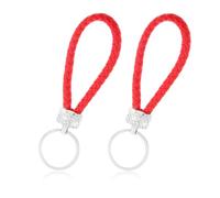 Ohleats Lot de 2 porte-clés de voiture avec strass étincelants compatibles avec toutes les clés de voiture (rouge)