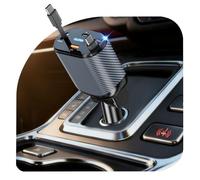 OHLPRO 4 en 1 Chargeur Voiture à Charge Rapide 80W avec Type-C Câble Rétractable pour iPhone 16 Série Samsung Galaxy Google Pixel Idee Cadeau Homme Papa Femme, Voyage Camping Car Accessoires