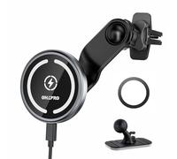 OHLPRO Chargeur Voiture Magnétique Compatible avec MagSafe, Support Téléphone et Chargeur Induction pour iPhone 16/15/14/13/12/Pro/Pro Max/Plus avec Bras D'extension Extensible