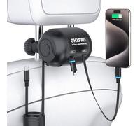 OHLPRO Rétractable Chargeur Voiture，Station de Recharge pour Siège Arrière de Voiture Compatible avec iPhone 17/16 Pro Max Air Galaxy S25 Ultra iPad Pro Air pour Chauffeur Taxis, VTC, Uber et Autres