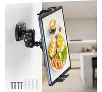 OHLPRO Support Mural Tablette, Universel Support Mural iPad Base de Forage+Bras Rotative à 360° Réglable Porte Tablette Compatible avec iPad Pro Air Mini, Galaxy, Téléphones et Tablettes de 4,7-12,9"