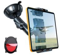 OHLPRO Support Tablette Avion Cockpit pour Pilotes - Ventouse à Vide 80mm Fixation Pare-Brise avec Bras en Matériau Composite 25mm, pour iPad 5-13 Pouces, iPhone 17 Pro Max, Tablettes et Smartphones