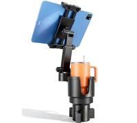OHLPRO Support Tablette Voiture Porte-Gobelet, Anti-Vibration Fixation iPad & Téléphone 5-17" Pro 13, Tab S10, iPhone 17. Accessoire Camion Auto Robuste, Fente Double pour Grand Mug
