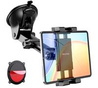 OHLPRO Support Tablette Voiture Tableau de Bord Pare-Brise, Ventouse Puissante Camion avec Bras Long Extensible, Support iPad Auto pour 5-17" Appareils iPad Pro 12.9 Air Mini, Galaxy Tab