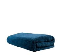 Ôhm Lot de 4 Serviette de Bain Grande Taille Bleu foncé 90x180 cm 100% Coton 500 g/m², Absorbant Grande Dimension Enveloppante pour Adulte Certifiée OEKO-TEX