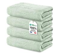 Ôhm Serviette de Bain Coton 70x140 cm Sauge Lot de 4