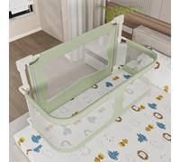 OHMG 3 en 1 Barriere de Securite Enfant Lit,Berceau Cododo pour Bébé, Berceau bébé evolutif,lit Pliant bébé, Lit Cododo de Bébé avec Moustiquaire, fenêtre en Maille Respirante et Visible, 1 à 36 Mois