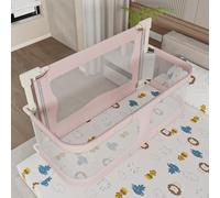 OHMG 3 en 1 Barriere de Securite Enfant Lit,Berceau Cododo pour Bébé, Berceau bébé evolutif,lit Pliant bébé, Lit Cododo de Bébé avec Moustiquaire, fenêtre en Maille Respirante et Visible, 1 à 36 Mois