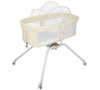 OHMG 3 en 1 Berceau Cododo,Lit Cododo Bebe Pliable,0-36 Mois,20 kg Max,Réglable Inclinaisons et 4 Hauteurs,Système Coulissant,Matelas Confort,Grand Panier (Blanc cassé(94 * 70 * 80cm))