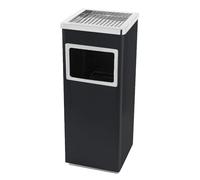 OHMG 35L Poubelle Cendrier de sol pour l'extérieur en acier, pour l'extérieur, avec jetons de cartes, avec seau professionnel, jetons de cartes, maison, bureau, cendrier extérieur autoportant