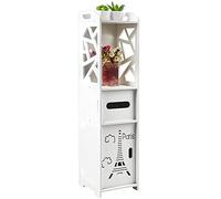 OHMG Armoire de salle de bain, meuble de salle de bain, meuble indépendant, mini armoire multifonction avec étagère ouverte, armoire d'angle pour salon, petits espaces