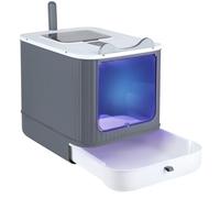OHMG Bac à Litiere Chat Autonettoyante,Maison de Toilette pour Chat,Bac à Litière Autonettoyante,Litière Automatique Autonettoyant pour Chats