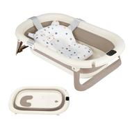 OHMG Baignoire bebe avec Support,Baignoire Bebe sur Pied,Sécurisée et Confortable Bassine Pliable Bebe avec Thermomètre et Coussin de bain,reducteur baignoire,transat de bain