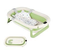 OHMG Baignoire bebe avec Support,Baignoire Bebe sur Pied,Sécurisée et Confortable Bassine Pliable Bebe avec Thermomètre et Coussin de bain,reducteur baignoire,transat de bain