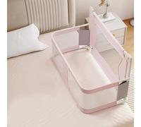 OHMG Barrière de lit,Barriere de Securite Enfant Lit Portable Barrière Safety Lits Bebe Protectionde Rabattable Barre Lits Anti Chute Amovible Garde Corps Cododo Réglable en Hauteur,avec Moustiquaire