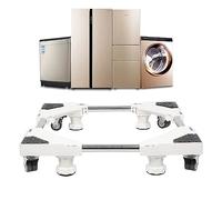 OHMG Base de Réfrigérateur Machine à Laver Réglable Socle Linge Base de Sèche-linge avec 4 Roues et 8 Pieds,Réduction du Bruit Antichoc Effet Sèche-Linge,Charge 300KG