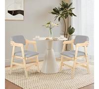 OHMG Chaise Haute Bébé en Bois,Évolutive,Transat Haut Bebe,6 Hauteurs Réglables Stable Chaise Supporte 90KG pour Bébés,Enfants et Adultes Bois de hêtre,48 * 46 * 78cm