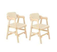 OHMG Chaise Haute Bébé en Bois,Évolutive,Transat Haut Bebe,6 Hauteurs Réglables Stable Chaise Supporte 90KG pour Bébés,Enfants et Adultes Bois de hêtre,48 * 46 * 78cm