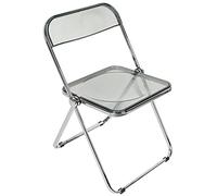 OHMG Chaise Pliante Moderne en Acrylique Transparent,Chaise Pliante empilable en Cristal,Siège de Salon en Plastique PC,Empilable Cadre chromé et Chaise Pliable,pour Banquet Conférence Fête
