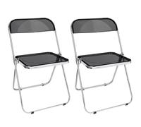OHMG Chaise Pliante Moderne en Acrylique Transparent,Chaise Pliante empilable en Cristal,Siège de Salon en Plastique PC,Empilable Cadre chromé et Chaise Pliable,pour Banquet Conférence Fête