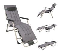 OHMG Chaises De Patio Inclinables Chaises Longues Zéro Gravité des Chaises Longues Jardin en Plein Air Chaise À Bascule Deck pour Plage Camping Soutient 200 kg