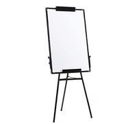 OHMG Chevalets de présentation,Chevalet de Conférence,Tableau blanc effacable,Tableau à feuilles mobiles sur pied,effaçable&magnétiqu,Whiteboard,Paperboard set (70 * 90cm-Noir)