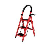 OHMG Escabeau Pliable 3 Marches,Échelle de Sécurité avec Pieds Antidérapants,Échelle Domestique en Acier,Tabouret de Step pour Maison,Cuisine,Bureau,Compact et Durable,Marche Pied Pliant