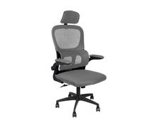 OHMG Fauteuil de Bureau,Chaise de Bureau avec Support Lombaire Ajustable,Chaise Ergonomique 200kg,Siege Bureau avec Accoudoirs Pliables,Fauteuil Gaming (Gris-125 * 65.5 * 64cm)