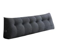 OHMG Grand Coussin cale Triangulaire pour tête de lit,Coussin de Dossier Gris,Coussins de Lecture,Coussins de Soutien Lombaire,Dossier de Taille,Traversin de positionnement (Gris profond, 180*50*20cm)