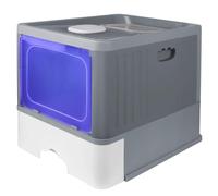 OHMG Litiere Chat Autonettoyante,Bac à Litière Autonettoyante,élimination des Odeurs,Bac à Litière pour Chat Automatique des Contrôleur de Sable Amovible,Lit à litière Anti-Odeur