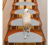 OHMG Lot de 15 Marchettes d'Escalier Antidérapant,Silencieux Tapis de Protection Autocollants,Sécurité pour Enfants,Personnes Agées et Animaux Domestiques,avec Adhésif Réutilisable