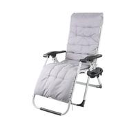 OHMG Lot de 2 Chaise Longue de Jardin Zero Gravity, Chaise de Camping Pliable,Fauteuil Relax avec Appui-Tête Rembourré, Transat d’été en Accier Allié, Chaise d’Extérieur Confortable