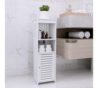 OHMG Meuble Colonne Salle de Bain avec Étagères Ouvertes et Portes,Petit Armoire Salle de Bain,Meuble de Rangement,pour Salon,WC,Cuisine,Entrée (25 * 20 * 80cm)