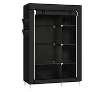 OHMG PENDERIE SOUPLE - Armoire en tissu à 5 compartiments avec étagères suspendues - Noir
