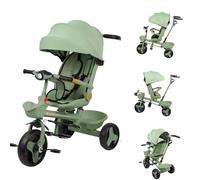 OHMG Poussette 3 Roues,Tricycle Enfants évolutif,jusqu'à 25 kg,Pliage Compact,Peut s'asseoir et s'allonger,Dossier Inclinable, Guidon Réglable en Hauteur,Grandes Roues