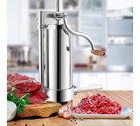 OHMG Poussoir à Saucisse 3L,en Aluminium Inoxydable Machine à Saucisses Professionnelle Manuel Poussoir à Viande avec 4 Tubes,Machine à Viandes Lavement,Remplisseur professionnel de saucisses (3L)